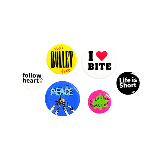 "BITE THE BULLET PINS"